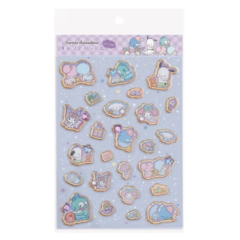 サンリオキャラクターズ》キャンディシール ストーン付き 夜ののんびり