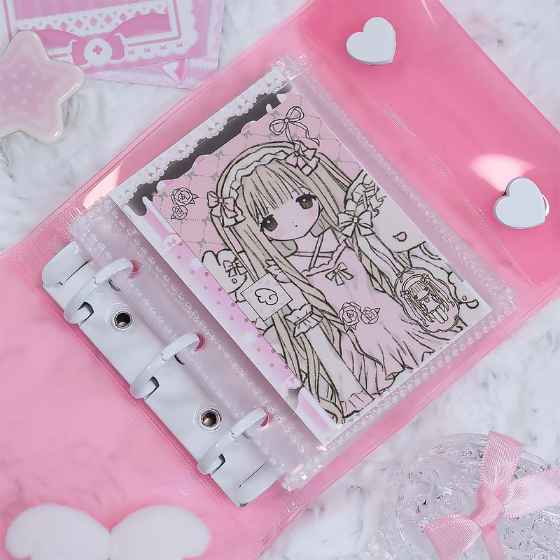 A8】ハートボタンミニバインダー/シール帳[File] | SHIROIOUCHI