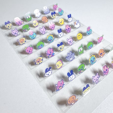 【韓国シール】たまごっち Dot Pink Land スタンディングシール ステッカー