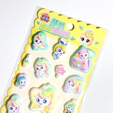 【韓国限定シール】ぷにぷにマシュマロ クッションシール/プリンセスキャッチ！ ティニピン ステッカーシール