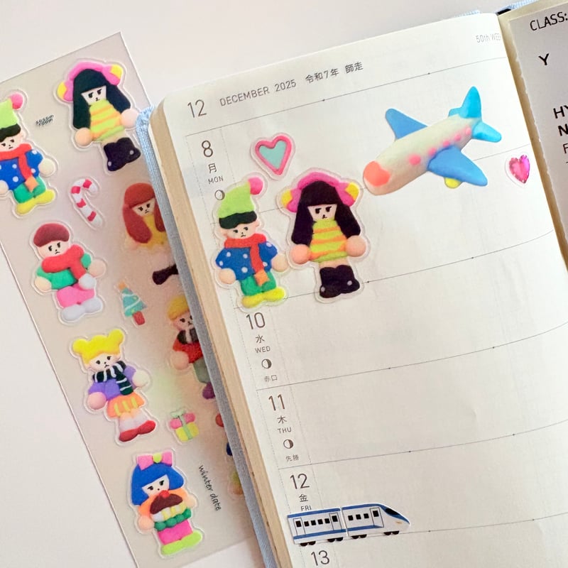 SOSOM ROOM】 Winter date クリアホログラムステッカー | SHIROI