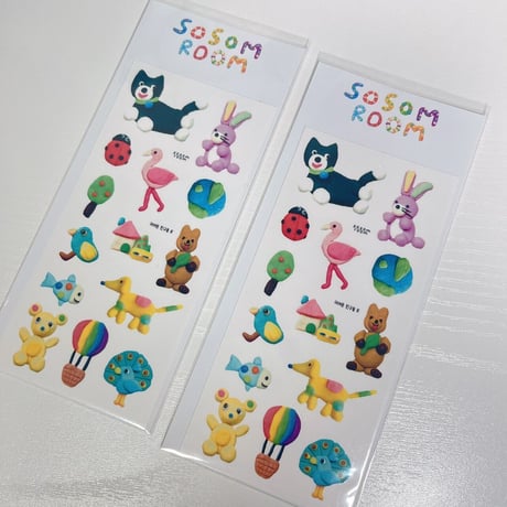【SOSOM ROOM】かわいともだち8シール