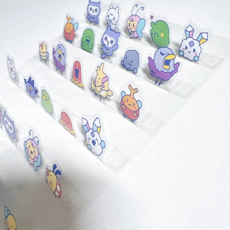 【韓国シール】たまごっち  Purple Sky スタンディングシール ステッカー