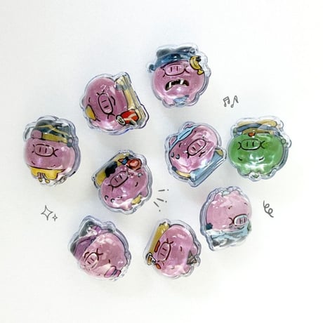 【韓国シール】3D CRYSTAL STICKER《HORORO クルクルホロロ》シール