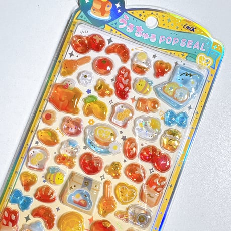 【うるちゅるポップシール】 〔はちみつとパン〕シール ステッカー
