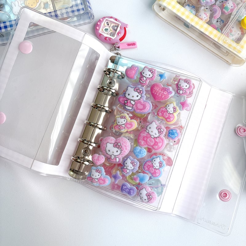 高品質！【A7】ギンガムチェック柄バインダー/シール帳 | SHIROIOUCHI