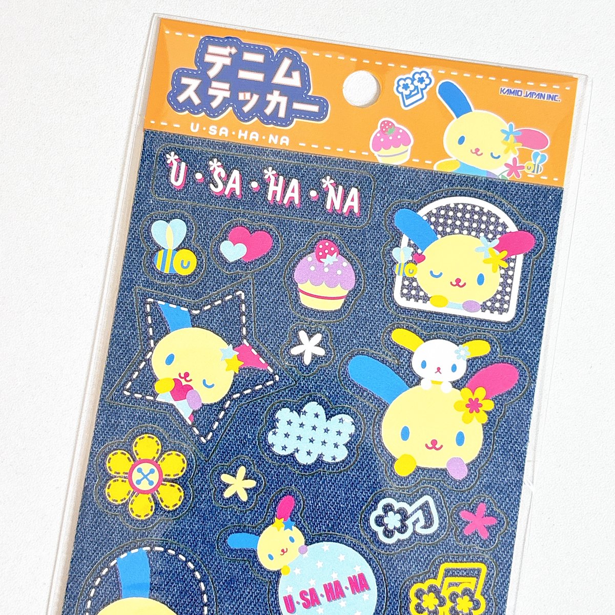 サンリオキャラクターズ》ウサハナ シールシート デニムシール