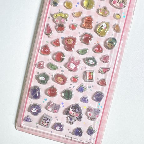 【SW Playground】POP POP POPCORN STICKER ステッカーシール/ピンク