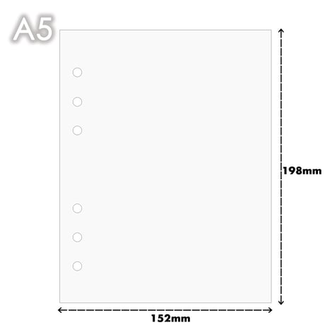 【A7/A7wide/A6/A5】クリアシール台紙リフィル(ソフトタイプ）10枚入り