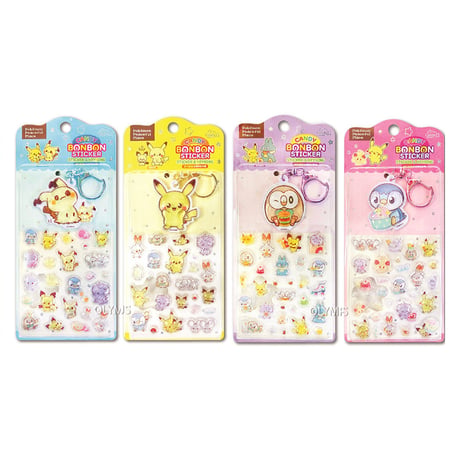 【韓国シール】ポケモン ポケピース  キャンディ ボンボン ステッカー＆キーホルダー
