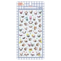 【HINAKUU】POP POP POPCORN STICKER ステッカーシール/ブルー