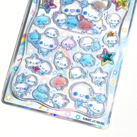 【光るプチドロップステッカー】《ぷくぷくあわわちゃん》 シール