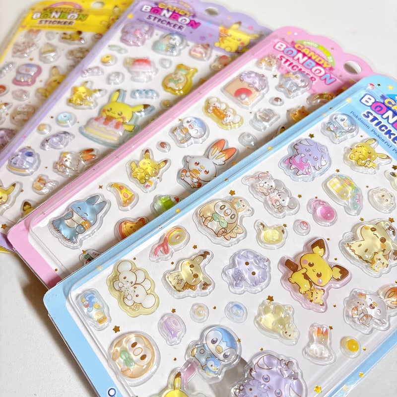 韓国公式】ポケモン/ポケピース キャンディ3Dステッカーシール