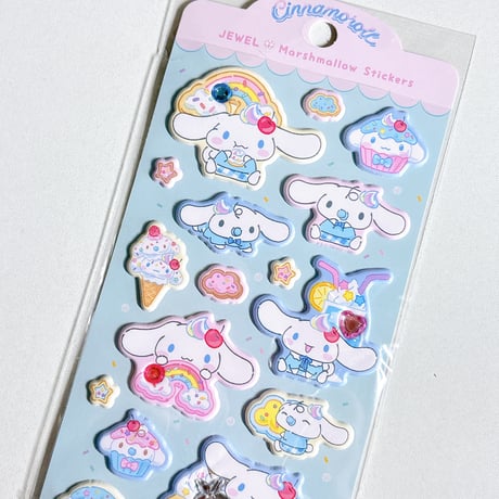《ジュエルマシュマロステッカーズ》サンリオキャラクター シナモロール クッションシール