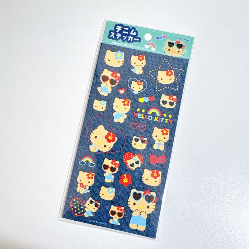 サンリオキャラクターズ》日焼けハローキティ シールシート デニム