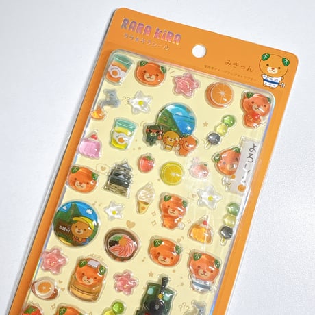 【ララ★キラシール】ご当地シリーズ 《みきゃんと愛媛》 シール ステッカー　GO-SE1