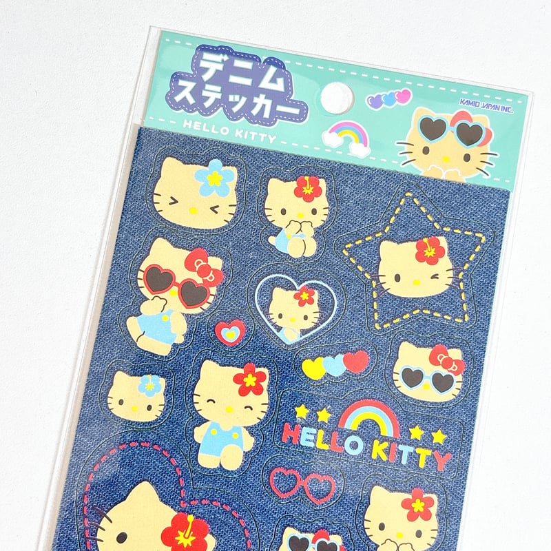サンリオキャラクターズ》日焼けハローキティ シールシート デニム