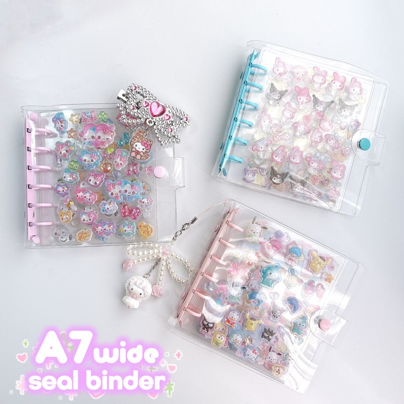 A7wide】6つ穴クリアバインダー シール帳 | SHIROIOUCHI