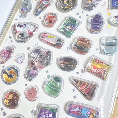 【SW Playground】POP POP POPCORN STICKER ステッカーシール/イエロー