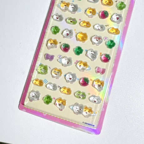 【heeheeclub】POP POP POPCORN STICKER ステッカーシール/ピンク