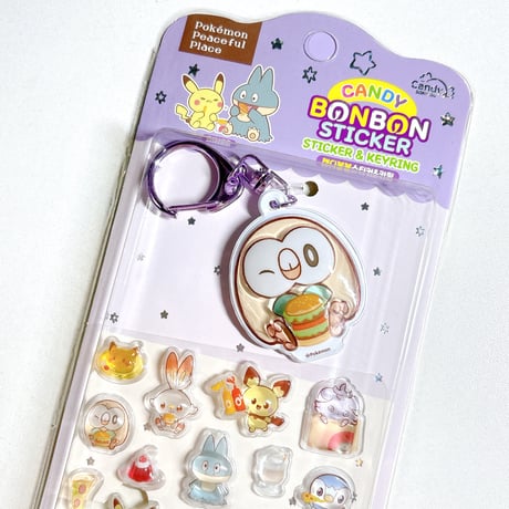 【韓国シール】ポケモン ポケピース  キャンディ ボンボン ステッカー＆キーホルダー