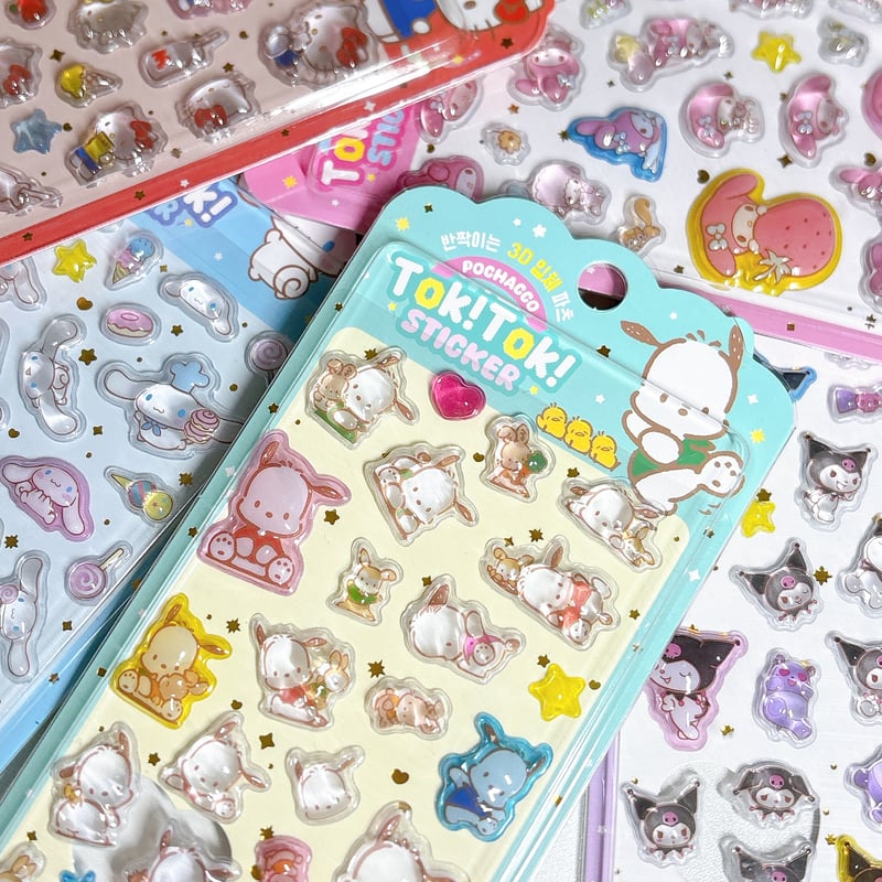 韓国シール】全5枚セット☆TOK! TOK!サンリオシール ステッカー