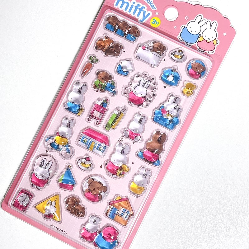 韓国シール】3D CRYSTAL STICKER 第三弾《ミッフィー》シール | SHIRO