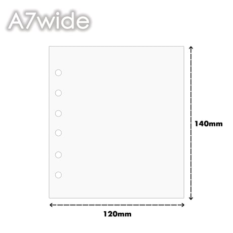 【A7/A7wide/A6/A5】クリアシール台紙リフィル(ソフトタイプ）10枚入り