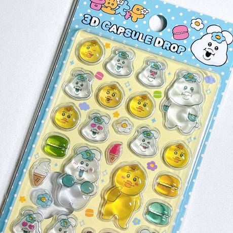 【韓国公式】んぽちゃむ きみまろ キャンディ3Dステッカーシール
