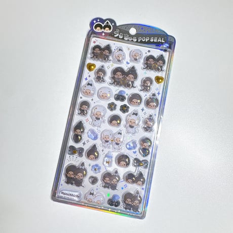 【うるちゅるポップシール】 モンチッチ モノトーン シール ステッカー