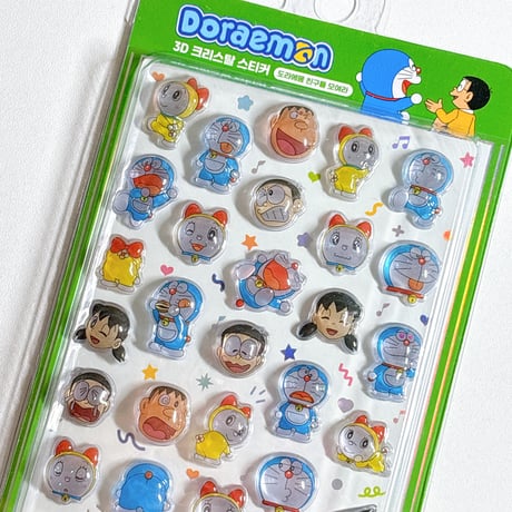 【韓国シール】3D CRYSTAL STICKER《ドラえもん》シール