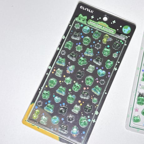 【oeknya】POP POP POPCORN STICKER ステッカーシール/ブラック