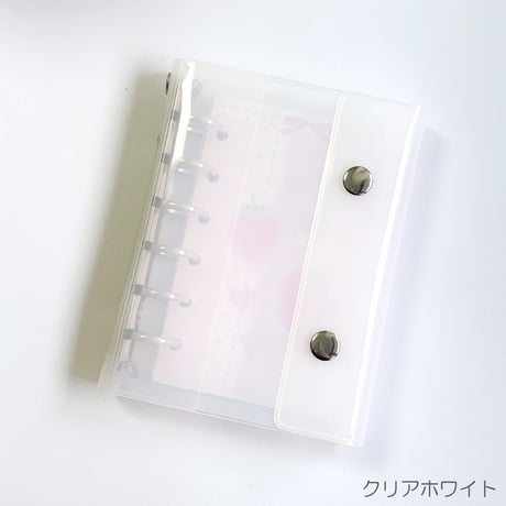 高品質！【A7】シルバーリング・２ボタンバインダーカラフル/シール帳