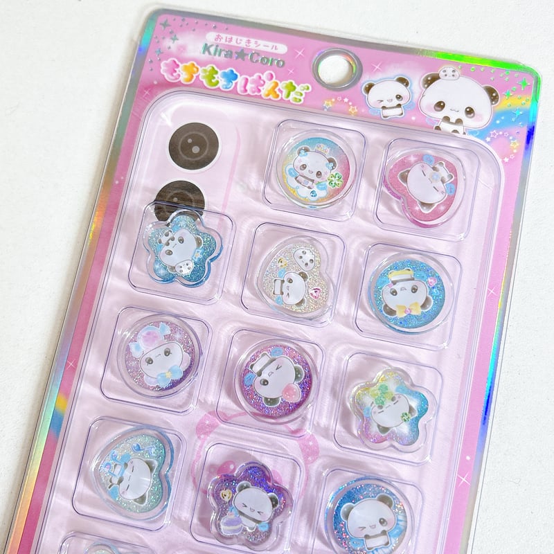 パンダ 9点おまとめꕤ︎︎·͜· もちもちぱんだ おはじきシール カミオジャパン 平成レトロ