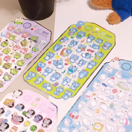 【中国シール】3D STICKER《Nekoni》シール