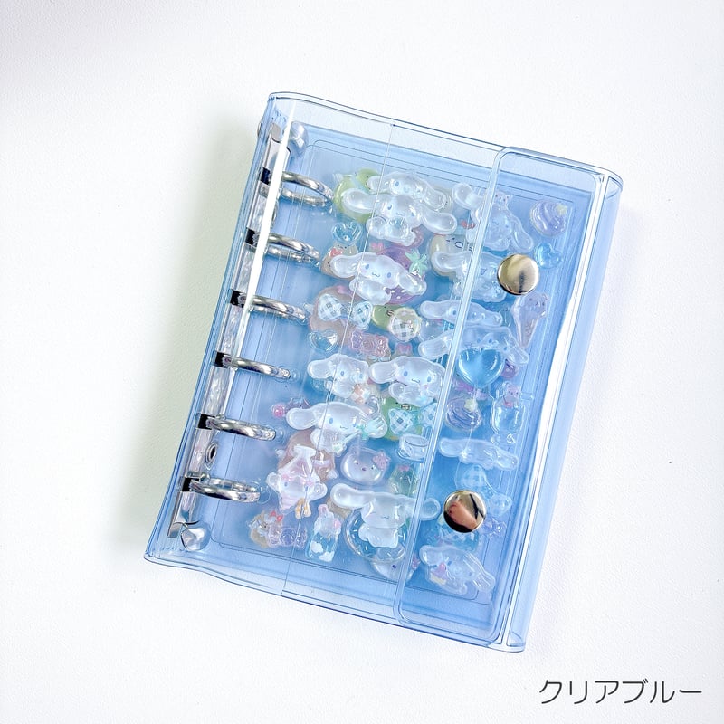 高品質！【A7】シルバーリング・2ボタンバインダーカラフル/シール帳