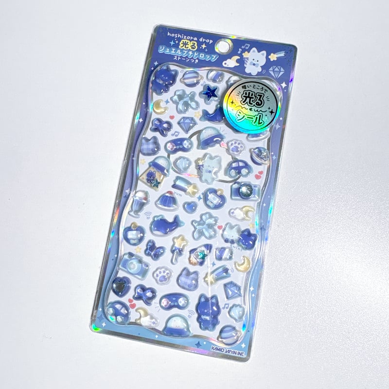 ほしぞらどろっぷ》 光るプチドロップステッカー | SHIROIOUCHI