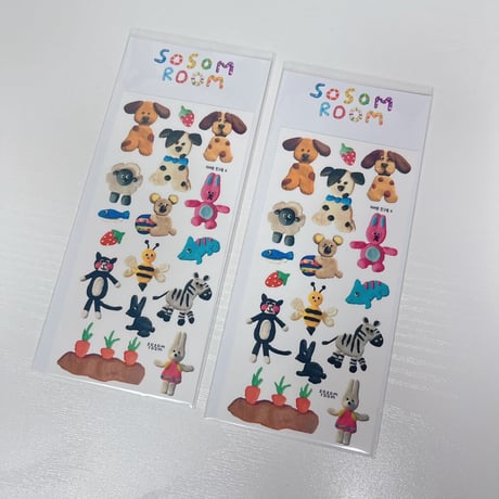 【SOSOM ROOM】かわいともだち6シール