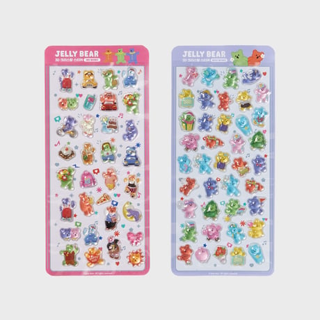 【韓国シール】3D CRYSTAL STICKER《ジェリーベア》シール
