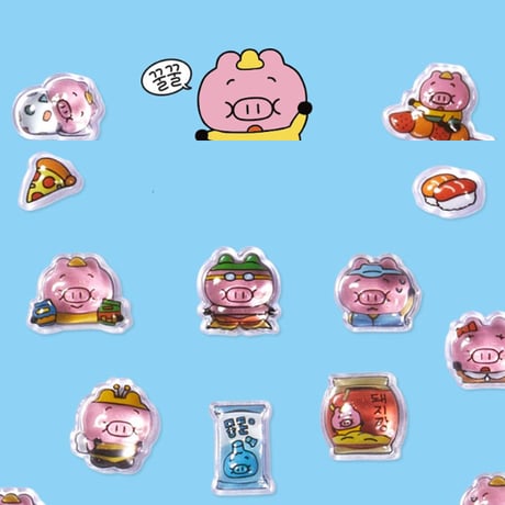 【韓国シール】3D CRYSTAL STICKER《HORORO クルクルホロロ》シール
