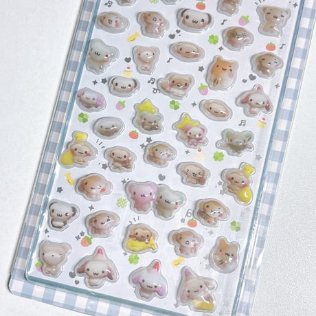 【HINAKUU】POP POP POPCORN STICKER ステッカーシール/ブルー