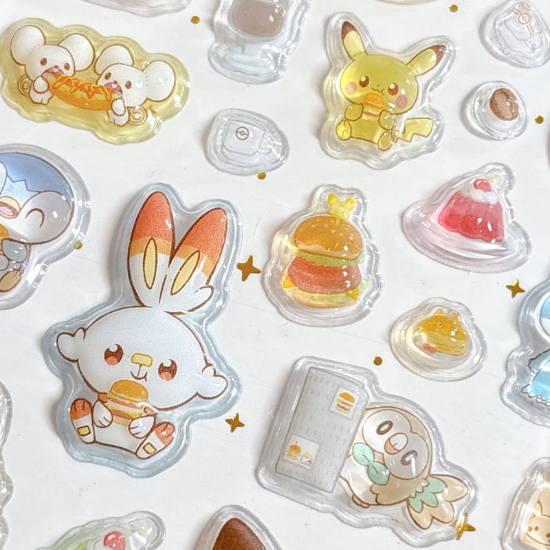 韓国公式】ポケモン/ポケピース キャンディ3Dステッカーシール