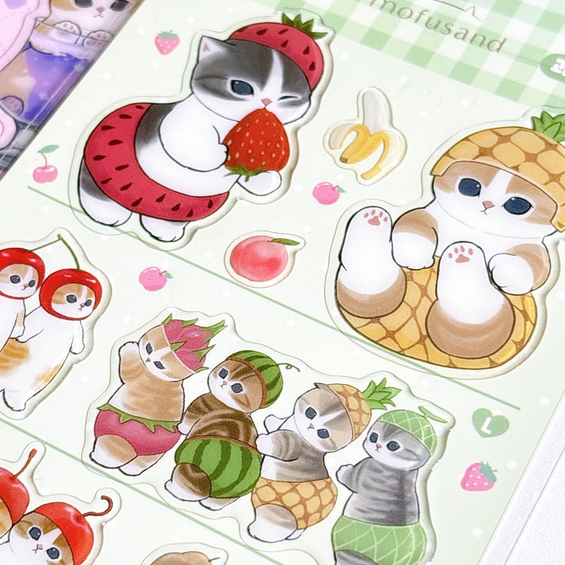 韓国限定シール】5sizeステッカー エポキシシール/モフサンド フルーツ