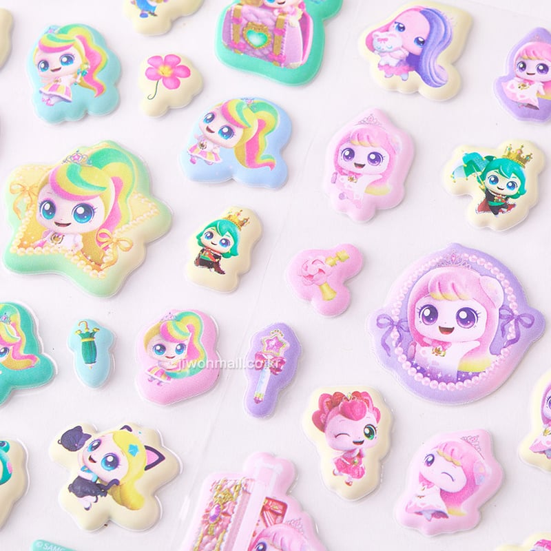 韓国限定シール】ぷにぷにマシュマロ クッションシール/プリンセス
