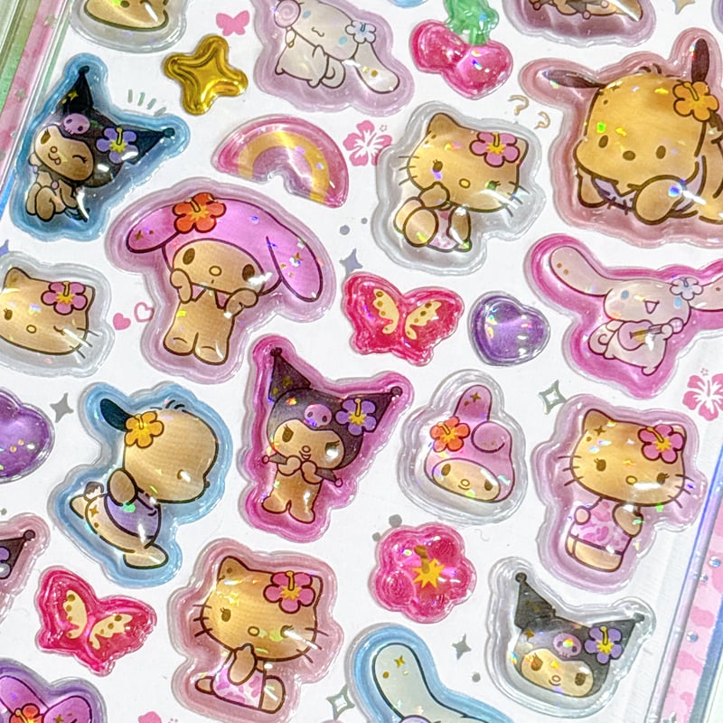 うるちゅるポップシール】 サンリオ 日焼け ハローキティ マイメロディ