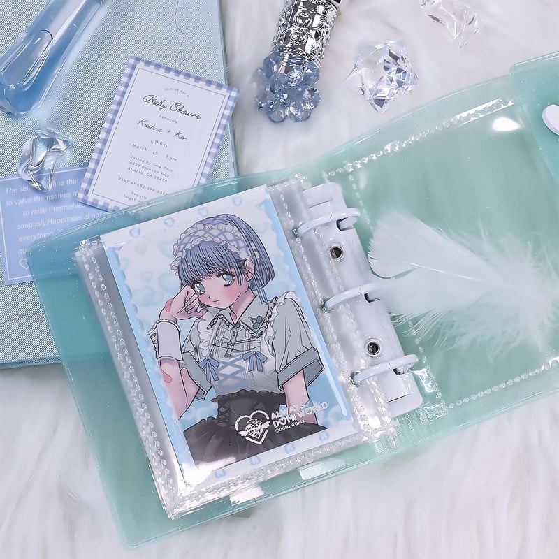 A8】ハートボタンミニバインダー/シール帳[File] | SHIROIOUCHI