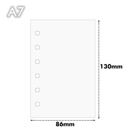 【A7/A7wide/A6/A5】クリアシール台紙リフィル(ハードタイプ）10枚入り