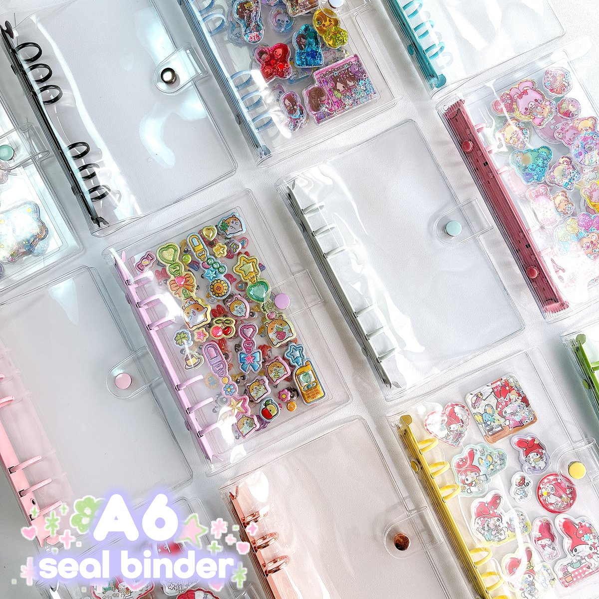 A6】6つ穴クリアバインダー シール帳 | SHIROIOUCHI