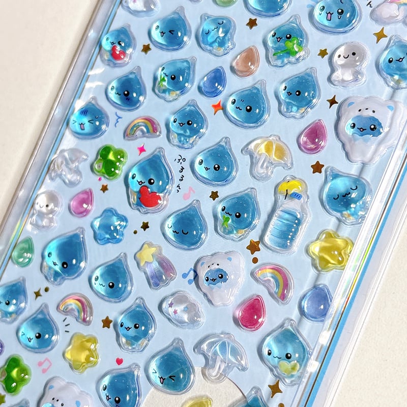 ボンボンドロップシール mini しずくちゃん 4種セット Q-LiA（クーリア） ボンボンドロップシール ミニ しずくちゃん しずく