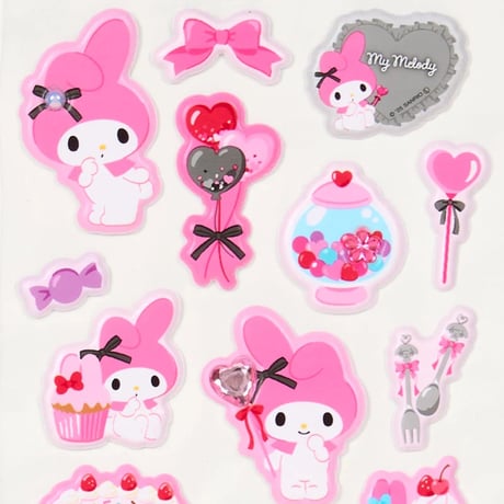 《ジュエルマシュマロステッカーズ》サンリオキャラクター マイメロディ クッションシール